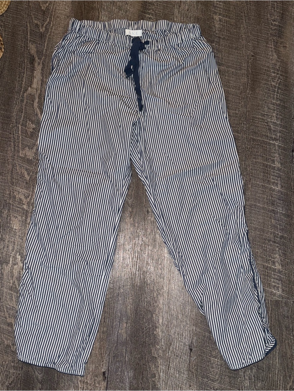 LAKE Striped Navy and White Women's Pajama Pants